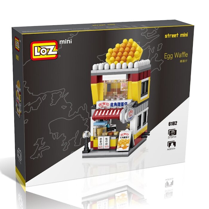 Loz Mini Blocks - Hong Kong Style Egg Waffle Shop - 20 x 17 x 5 cm