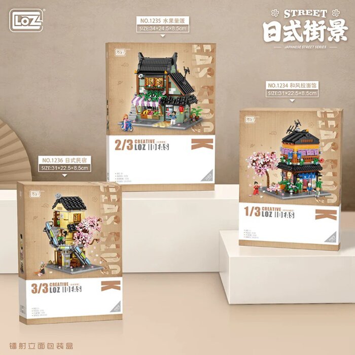 Loz Ideas Mini Block - Noodle House - 31 x 23 x 9 cm