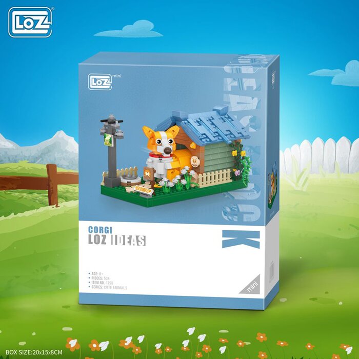 Loz Mini Blocks Farm Series - Corgi - 20 x 15 x 8cm