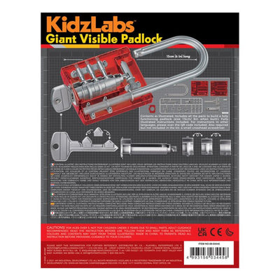 Kidzlabs/giant Visible Padlock - 37x18x22.5mm