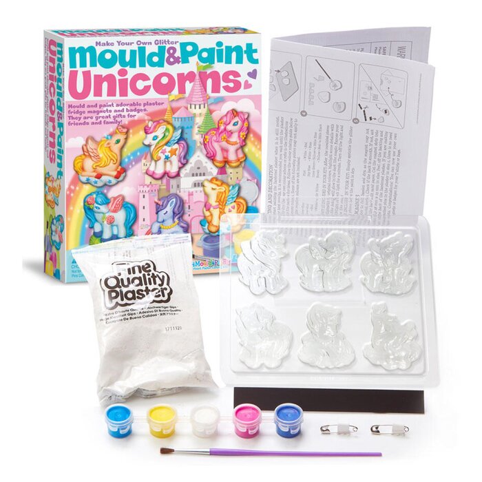 Mould & Paint/glitter Unicorns - 32x19x22mm