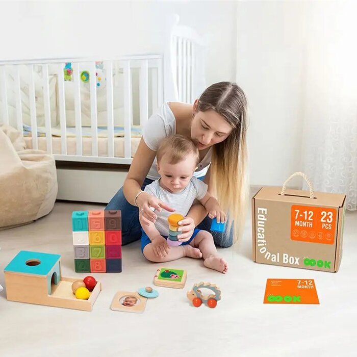 7-12m Baby Sensory Educational Learning Educational Box - 32x27x14cm