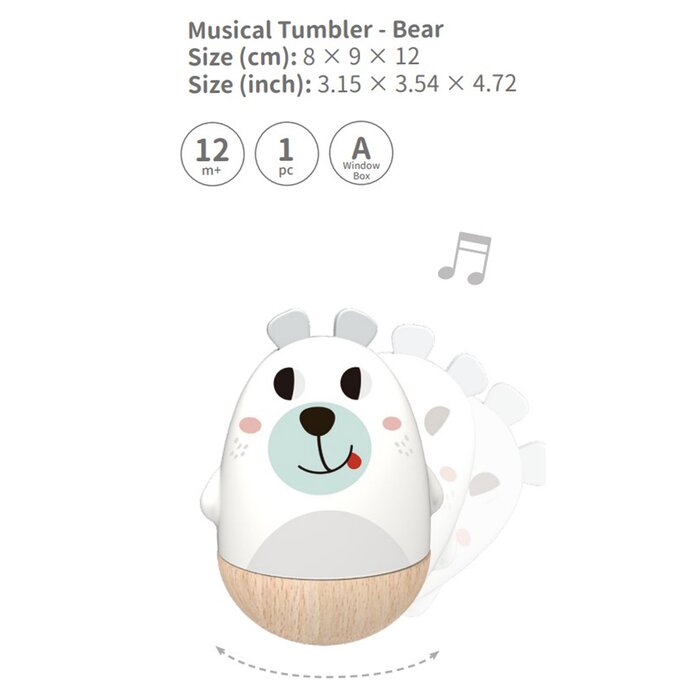 Musical Tumbler - Bear - 8x9x12cm