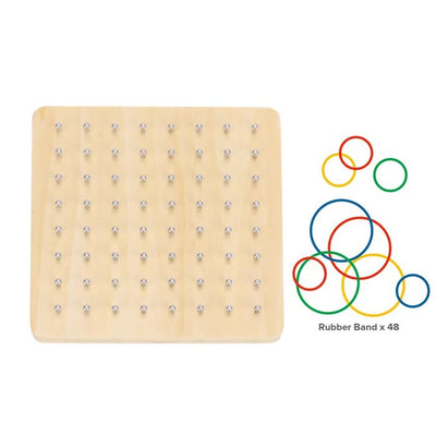 Rubber Band Geoboard - 18x18x3cm