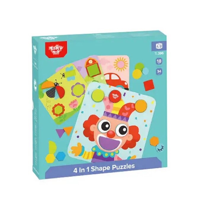 4 In 1 Shape Puzzles - 23x23x5cm