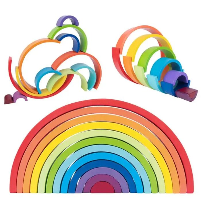 Rainbow Stacker 12pcs - 38x19x6cm