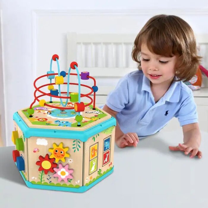 7 In 1 Activity Cube - 31x28x35cm