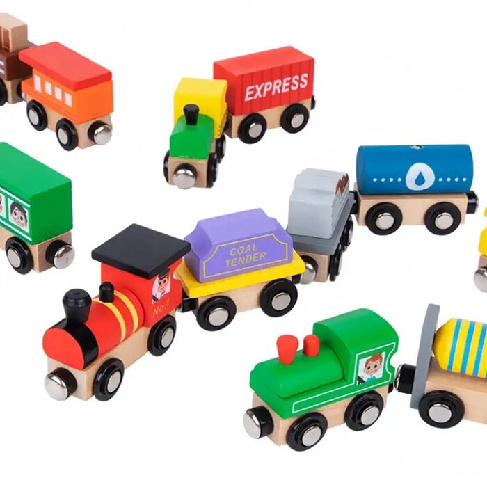 Wooden Train Set - 30x22x4cm