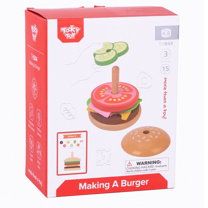 Making A Burger - 10x10x10cm