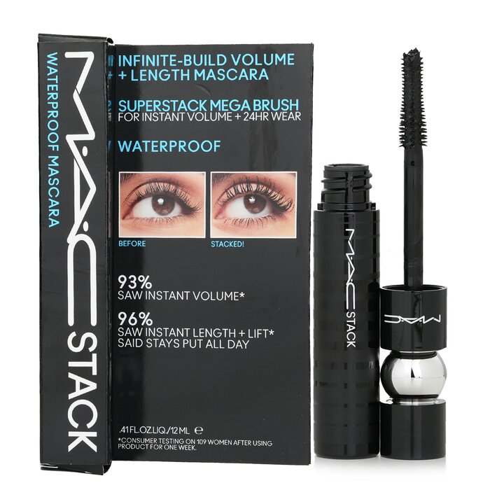 Macstack Waterproof Mascara - 12ml/0.41oz