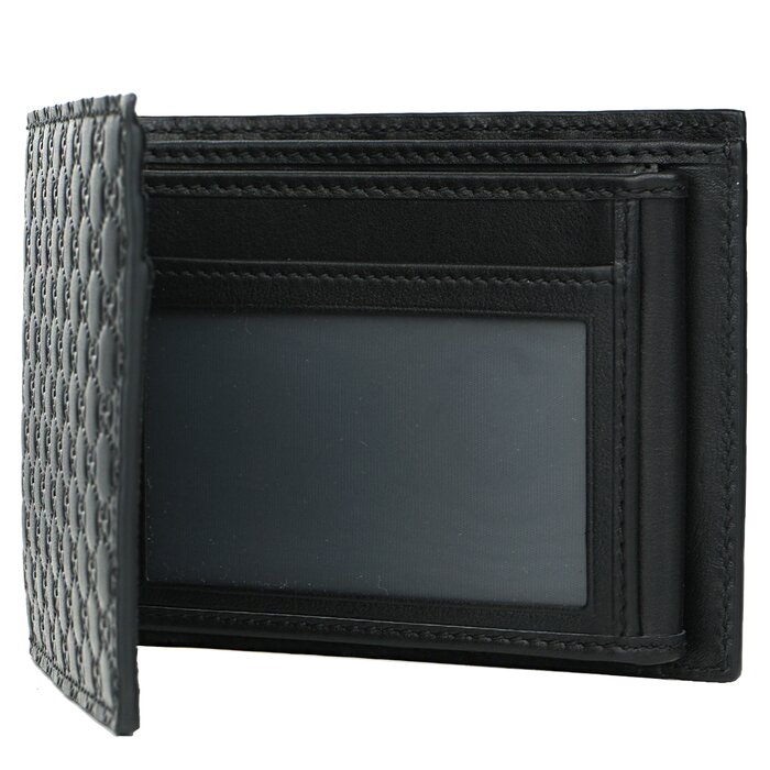 217044 Men's Leather Micro Gg Guccissima Trifold Wallet - Fixed Size