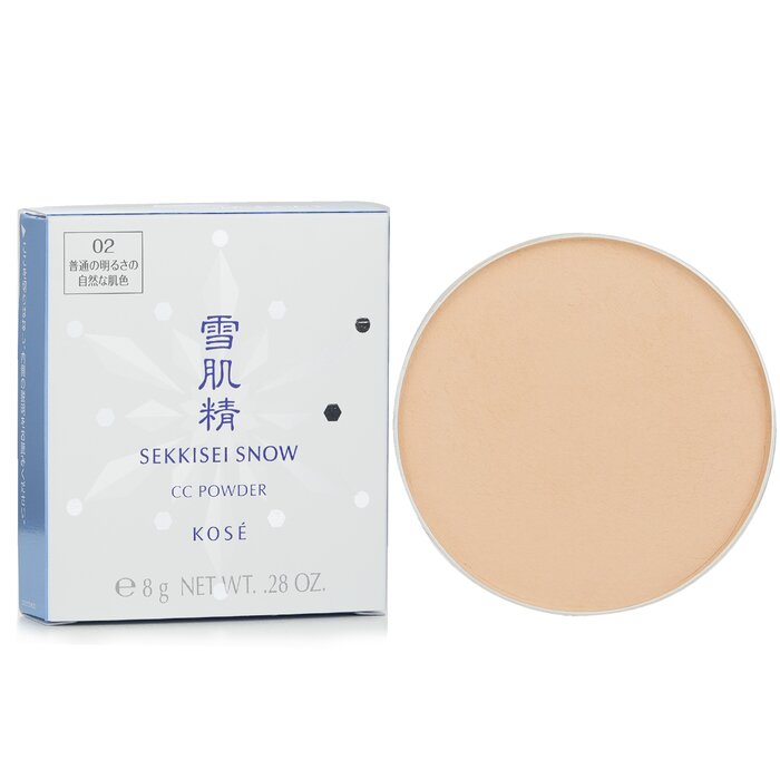 Sekkisei Snow Cc Powder Case With Sponge Spf 14 #02 - 8g/0.28oz