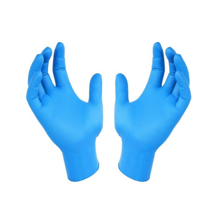 Kq - Vitrile Disposable Vinyl & Nitrile Blend Gloves -blue (s) - S