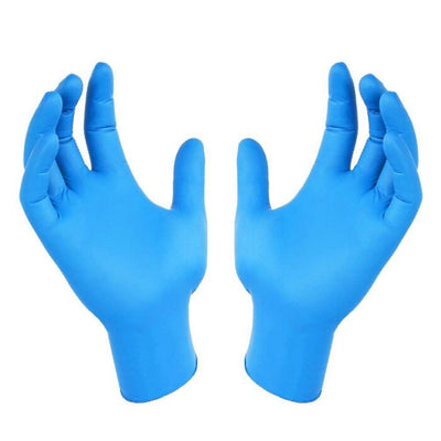 Kq - Vitrile Disposable Vinyl & Nitrile Blend Gloves -blue (m) - M