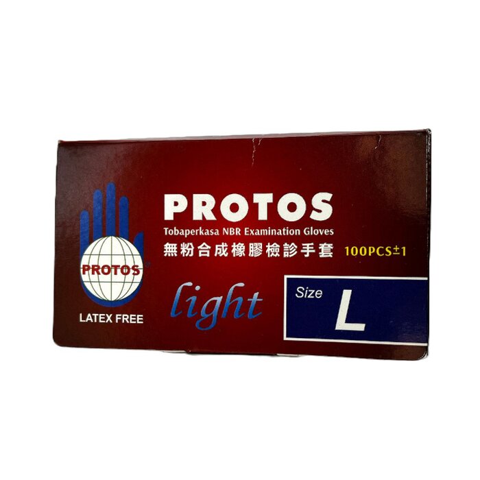 Protos - Disposable Nitrile Examination Gloves -blue (l) - L