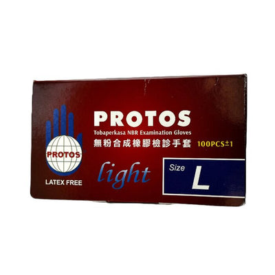 Protos - Disposable Nitrile Examination Gloves -blue (l) - L