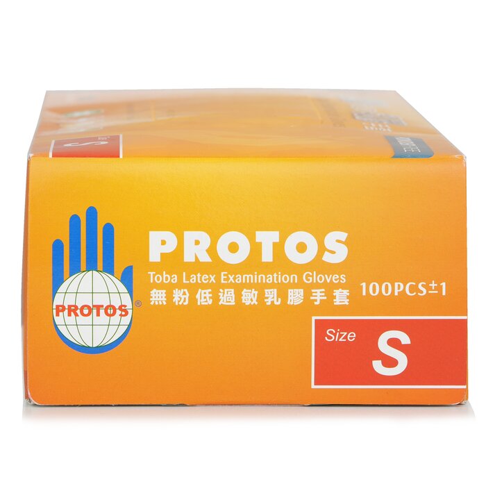 Protos - Latex Examination Gloves -white (s) - S