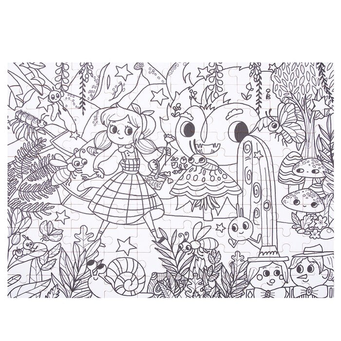 Coloring Puzzle - Secret Garden - 30x24x6cm