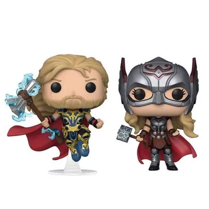 Pop! Marvel: Thor 4: Love And Thunder - Thor & Mighty Thor Toy Figures - 16x21x9cm