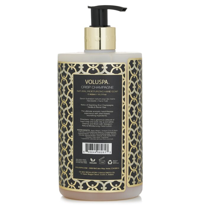 Crisp Champagne Hand Soap - Sparkling Brut Champagne, Vanilla & Barrel Oak - 450ml/15.2oz