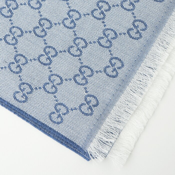 Half Gg Logo Wool Scarf 344994 - Fixed Size