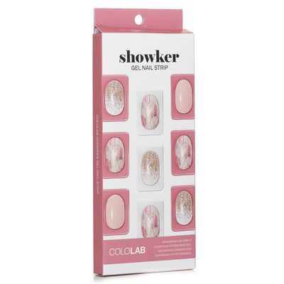 Showker Gel Nail Strip # Csa101 Bling Pink Art - 1pcs