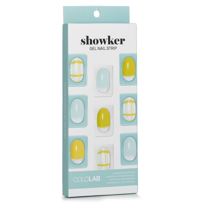 Showker Gel Nail Strip  # Csa611 Pastel Check - 1pcs