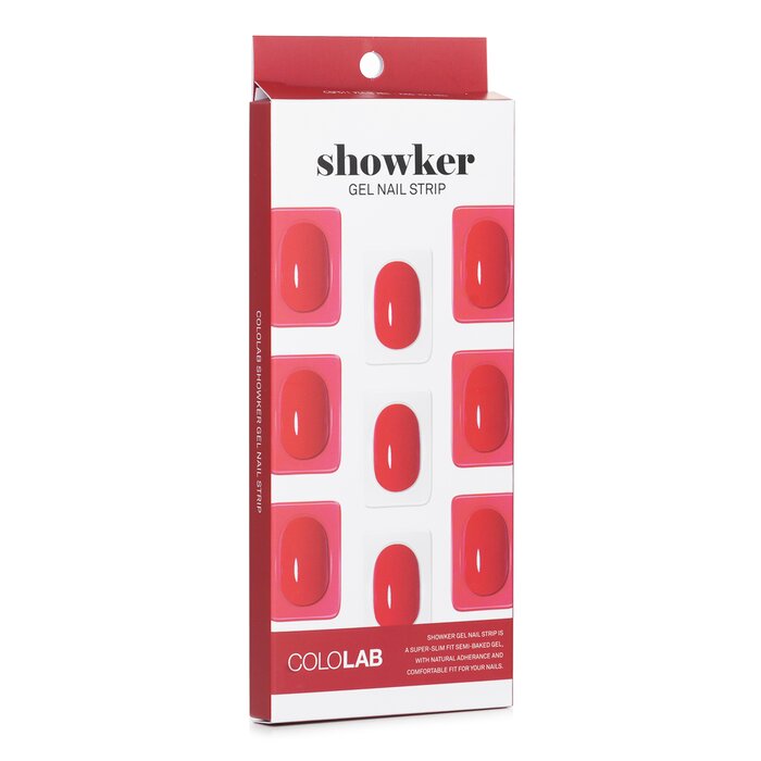 Showker Gel Nail Strip # Csf511 Kiss You Red - 1pcs