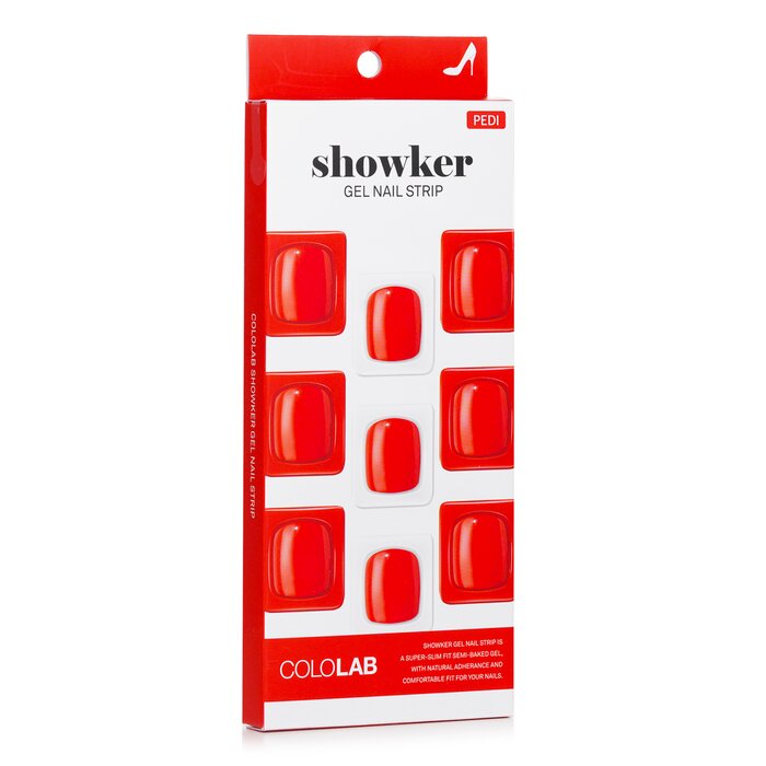 Showker Gel Nail Strip # Cpf504 Real Red - 1pcs