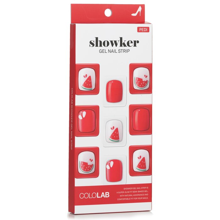 Showker Gel Nail Strip # Cpa505 Cool Watermelon - 1pcs