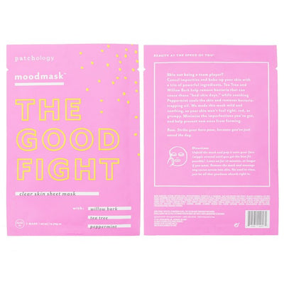 Moodmask The Good Fight Clear Skin Sheet Mask - 20ml/0.705oz