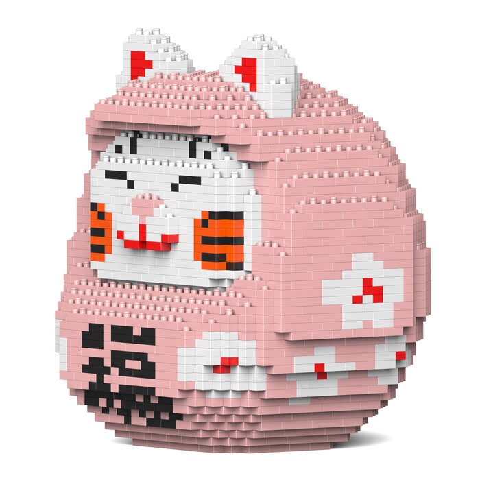 Daruma Maneki Neko 01s-m01 Building Bricks Set - 18x14x21cm