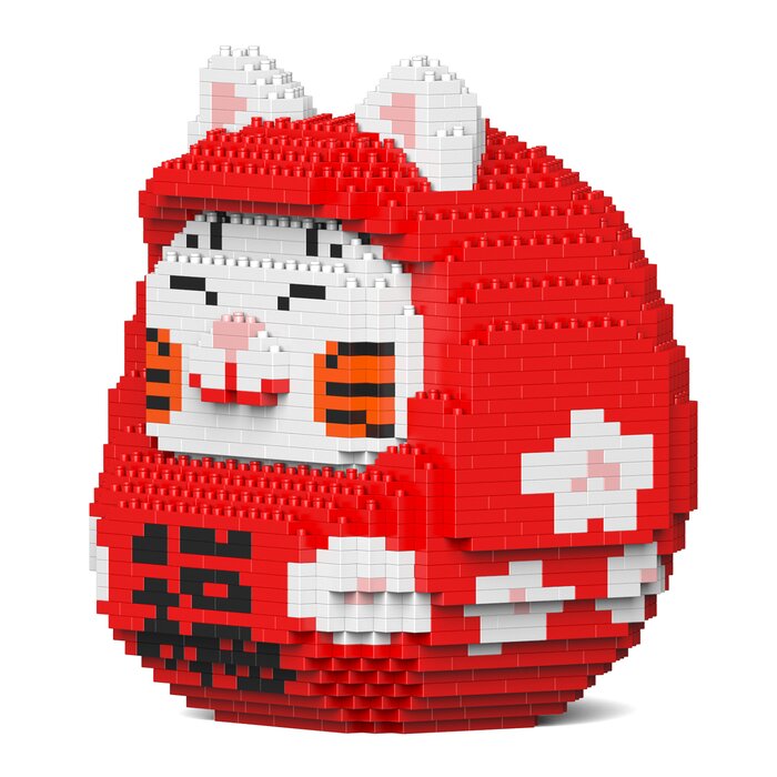 Daruma Maneki Neko 01s-m02 Building Bricks Set - 18x14x20cm