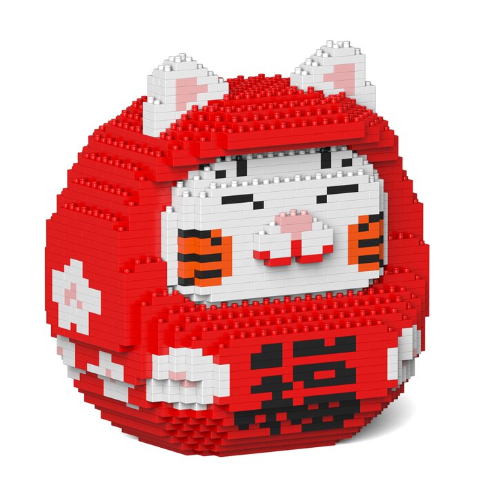 Daruma Maneki Neko 01s-m02 Building Bricks Set - 18x14x20cm