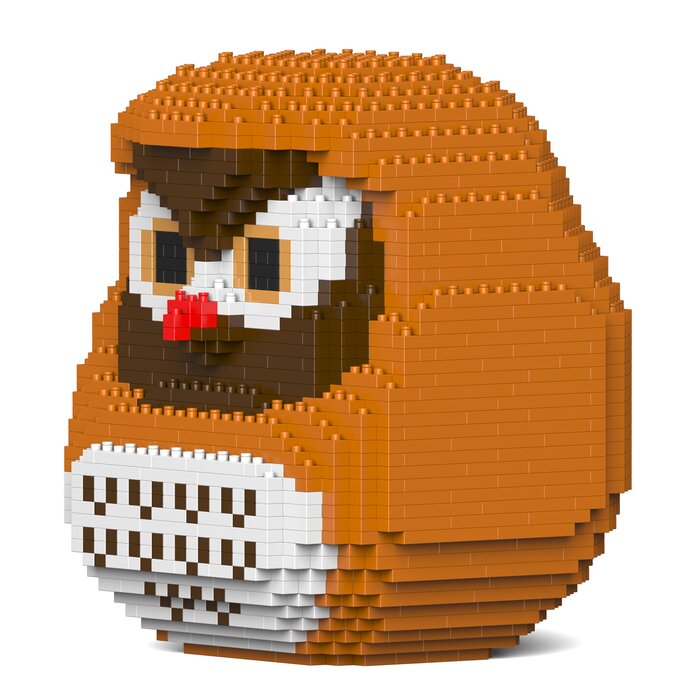 Owl Daruma Doll 01s Building Bricks Set - 17x15x20cm