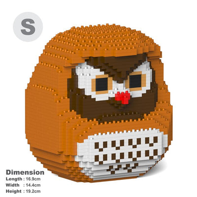 Owl Daruma Doll 01s Building Bricks Set - 17x15x20cm