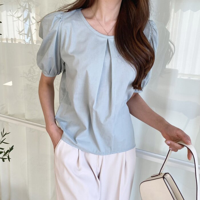 Puff Sleeve Blouse - Free (XS-M)