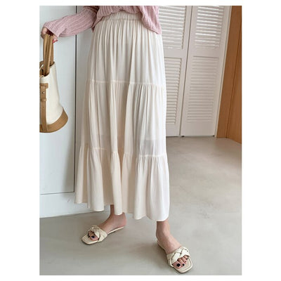 Tiered Flare Long Skirt - Free (XS-M)