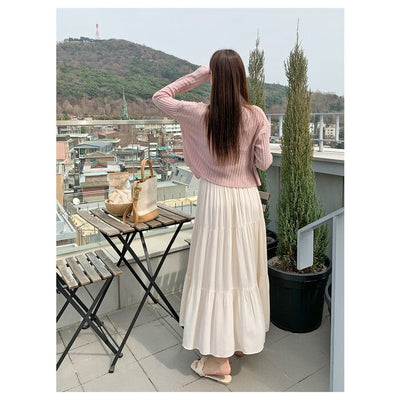 Tiered Flare Long Skirt - Free (XS-M)