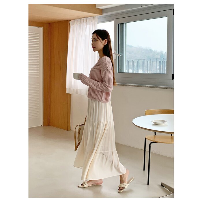 Tiered Flare Long Skirt - Free (XS-M)