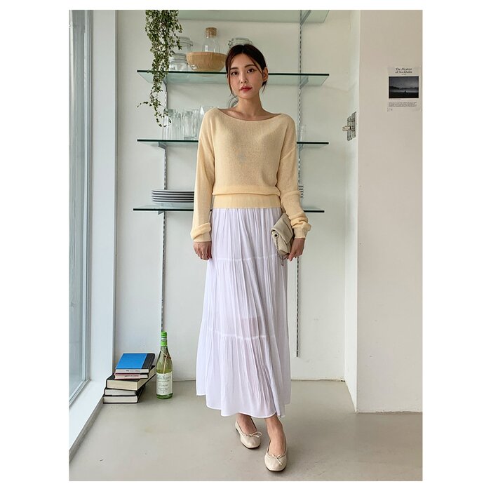 Tiered Flare Long Skirt - Free (XS-M)