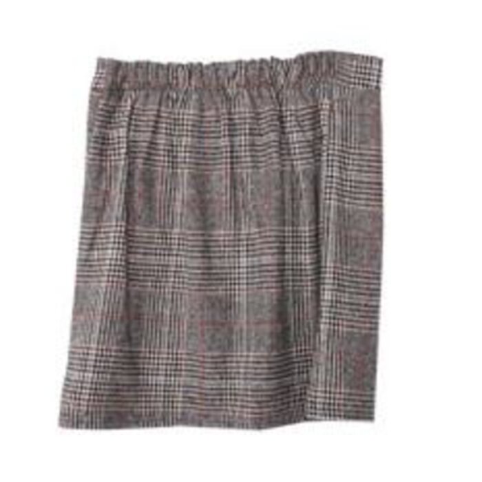 Check Wool Mini Skirt - Free (XS-M)