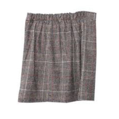 Check Wool Mini Skirt - Free (XS-M)