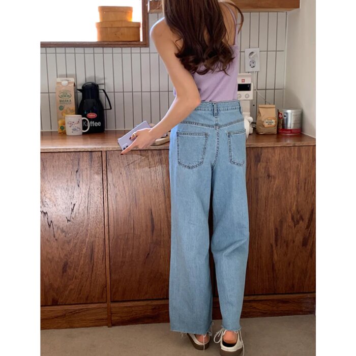 High Waist Wide Leg Jean - M