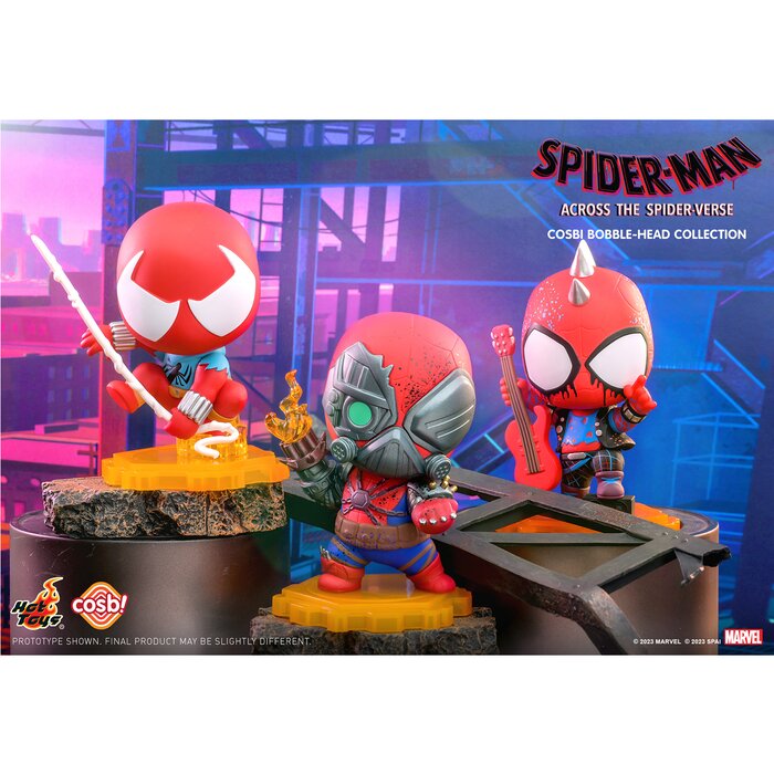 Spider-man: Across The Spider-verse Cosbi Bobble-head Collection (case Of 8 Blind Boxes) - 25x11x13cm