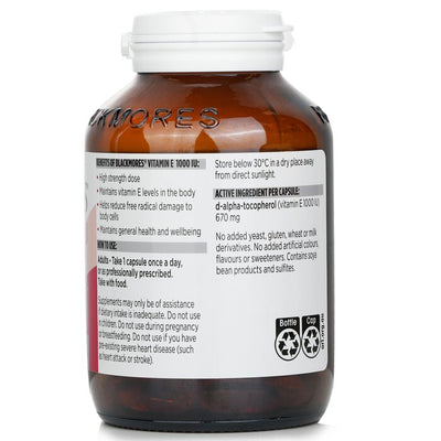 Blackmores - Vitamin E 1000iu 100 Capsules (parallel Import) - 100 Capsules