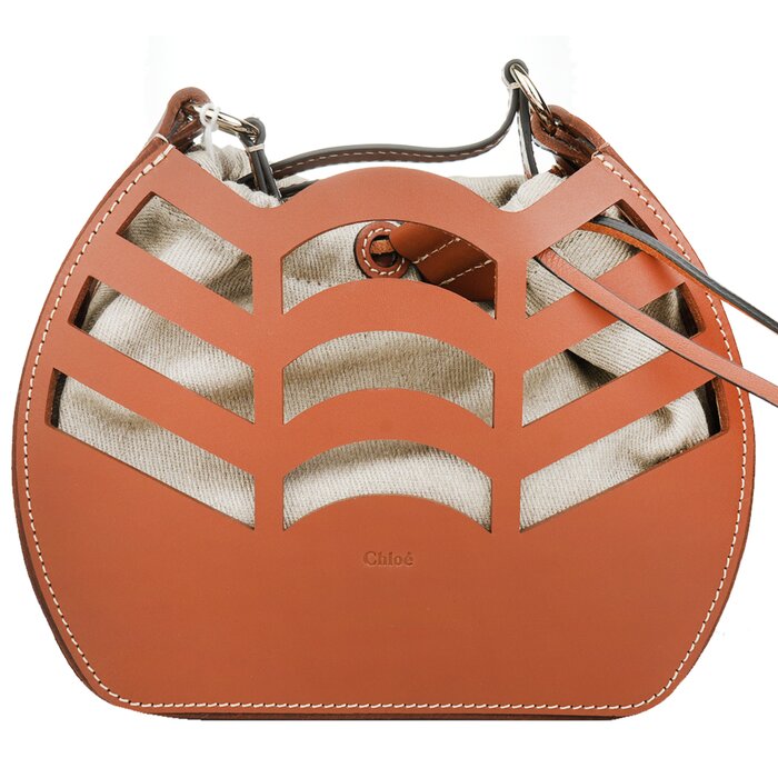 Small Kayan Round Bucket Bag - Camel