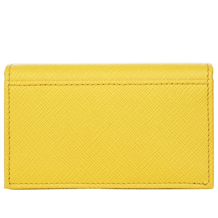 Prada Saffiano Leather Card Holder 1mc122 - Yellow