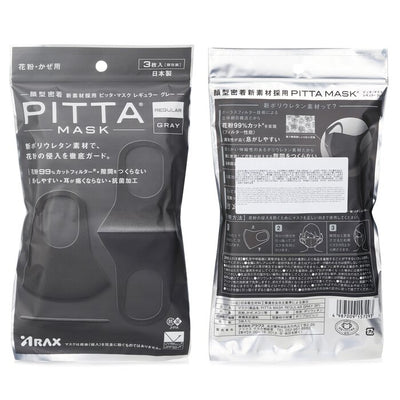 Arax Pitta Mask Dark Grey Regular - 3 Sheets - 3pcs/bag