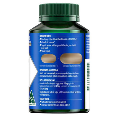 [authorized Sales Agent] Nature's Own 4 In 1 Concentrated Fish Oil - 90 Capsules - 90pcs/box